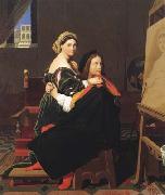 Jean Auguste Dominique Ingres Raphael and La Fornarina (mk04) oil painting reproduction